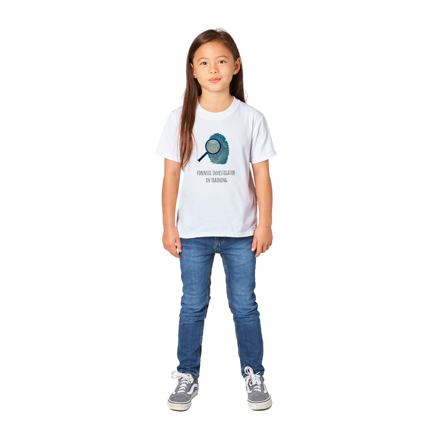 Classic Kids Crewneck T-shirt - Forensic Investigator In Training.