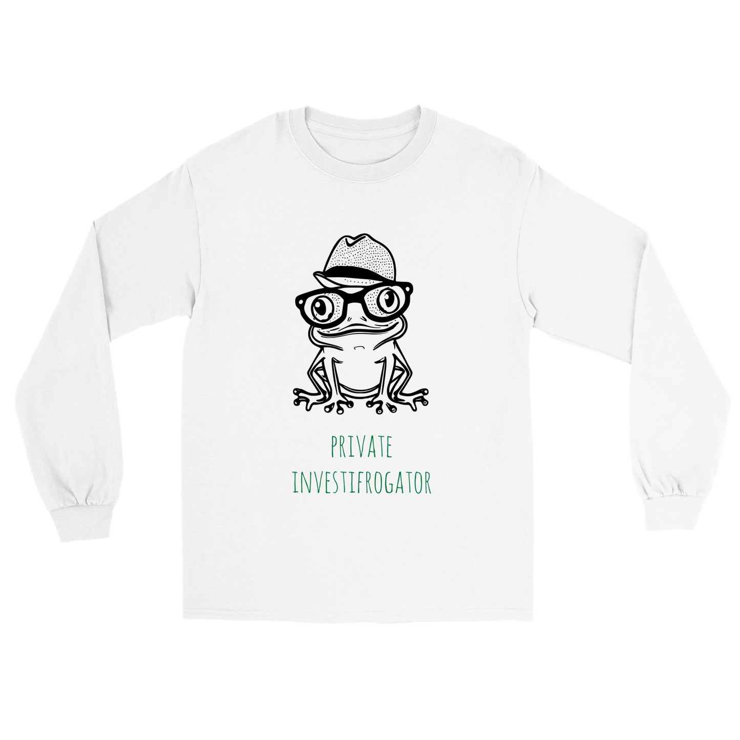 Long-Sleeve Unisex Crewneck T-shirt - Private Investifrogator