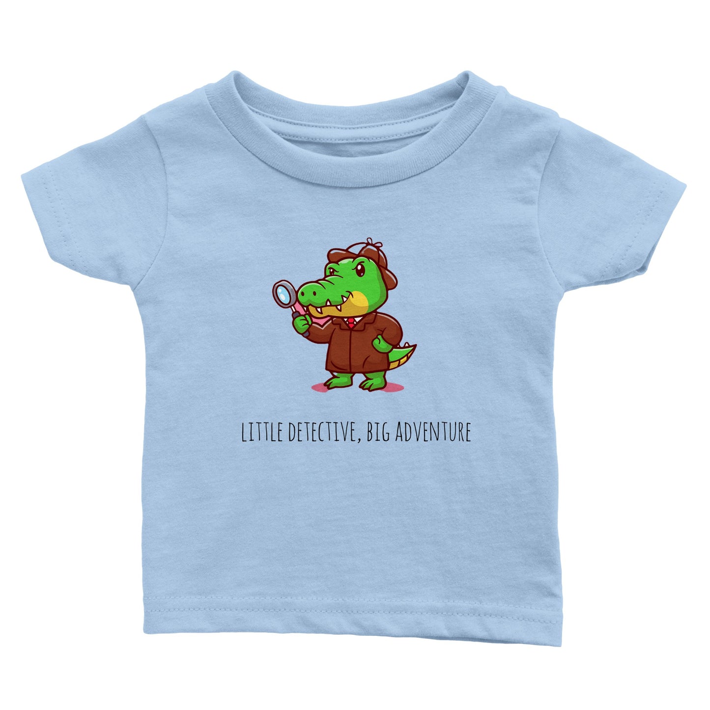 Classic Baby Crewneck T-shirt - Little Detective, Big Adventures