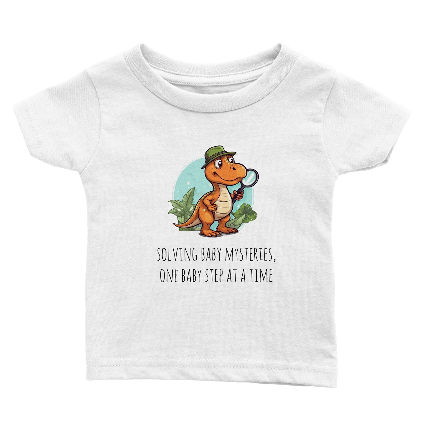 Classic Baby Crewneck T-shirt - Solving Baby Mysteries, One Baby Step At A Time