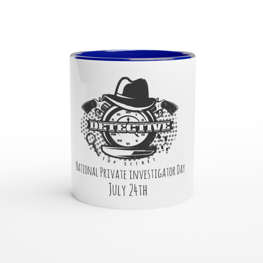 White 11oz Ceramic Mug with Color Inside - National PI Day