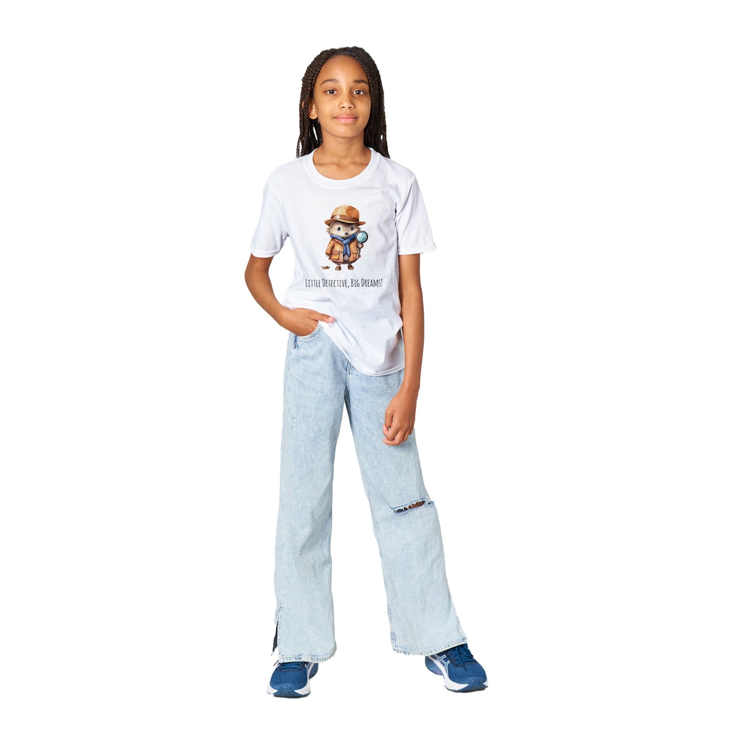 Classic Kids Crewneck T-shirt - Little Detective, Big Dreams!