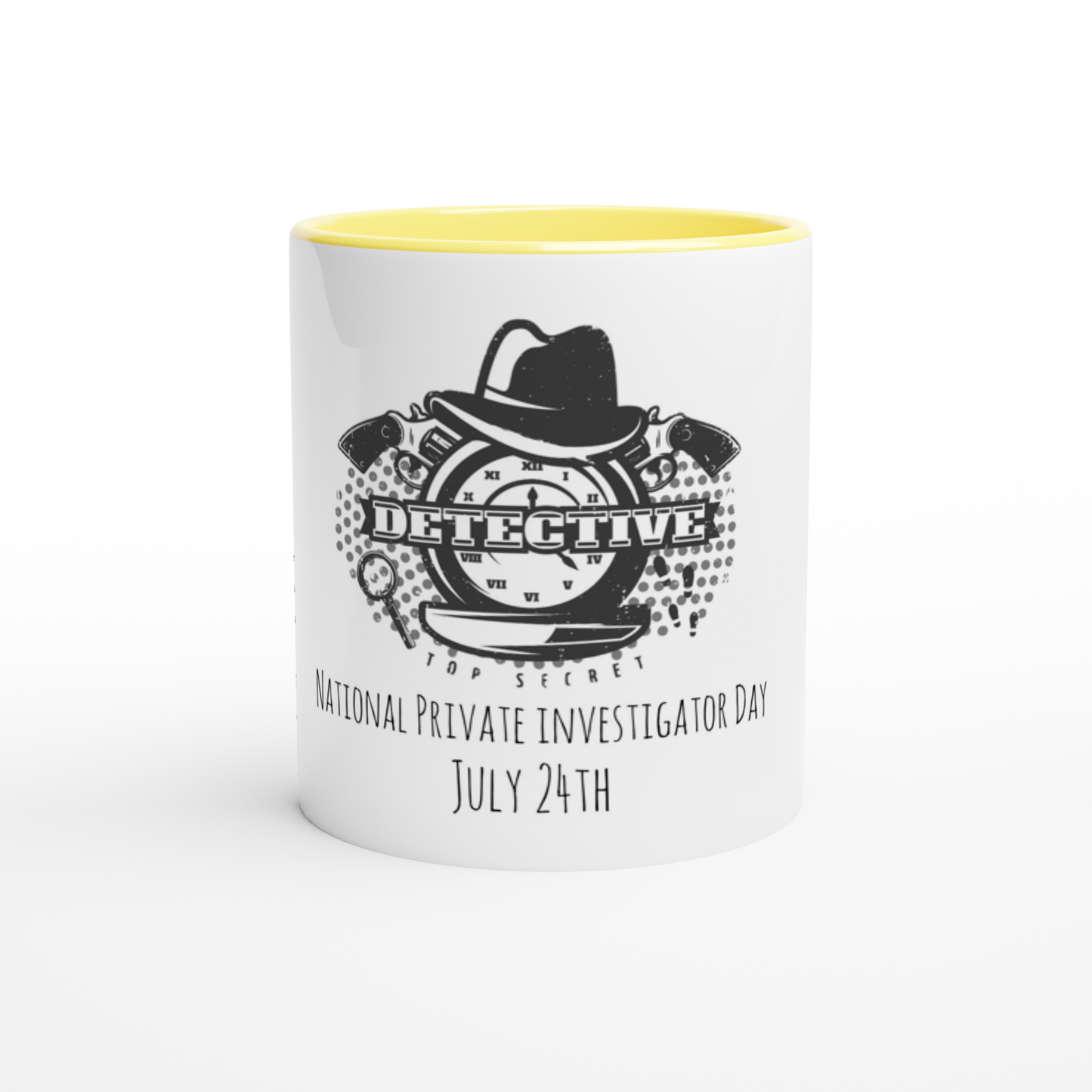 White 11oz Ceramic Mug with Color Inside - National PI Day