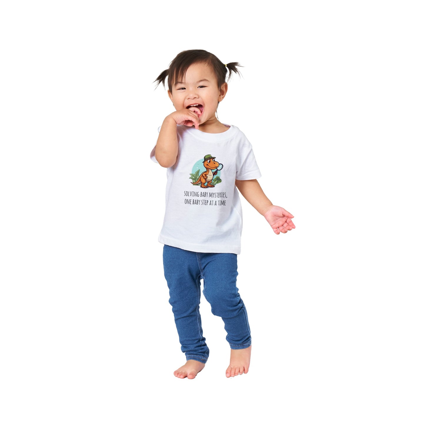 Classic Baby Crewneck T-shirt - Solving Baby Mysteries, One Baby Step At A Time