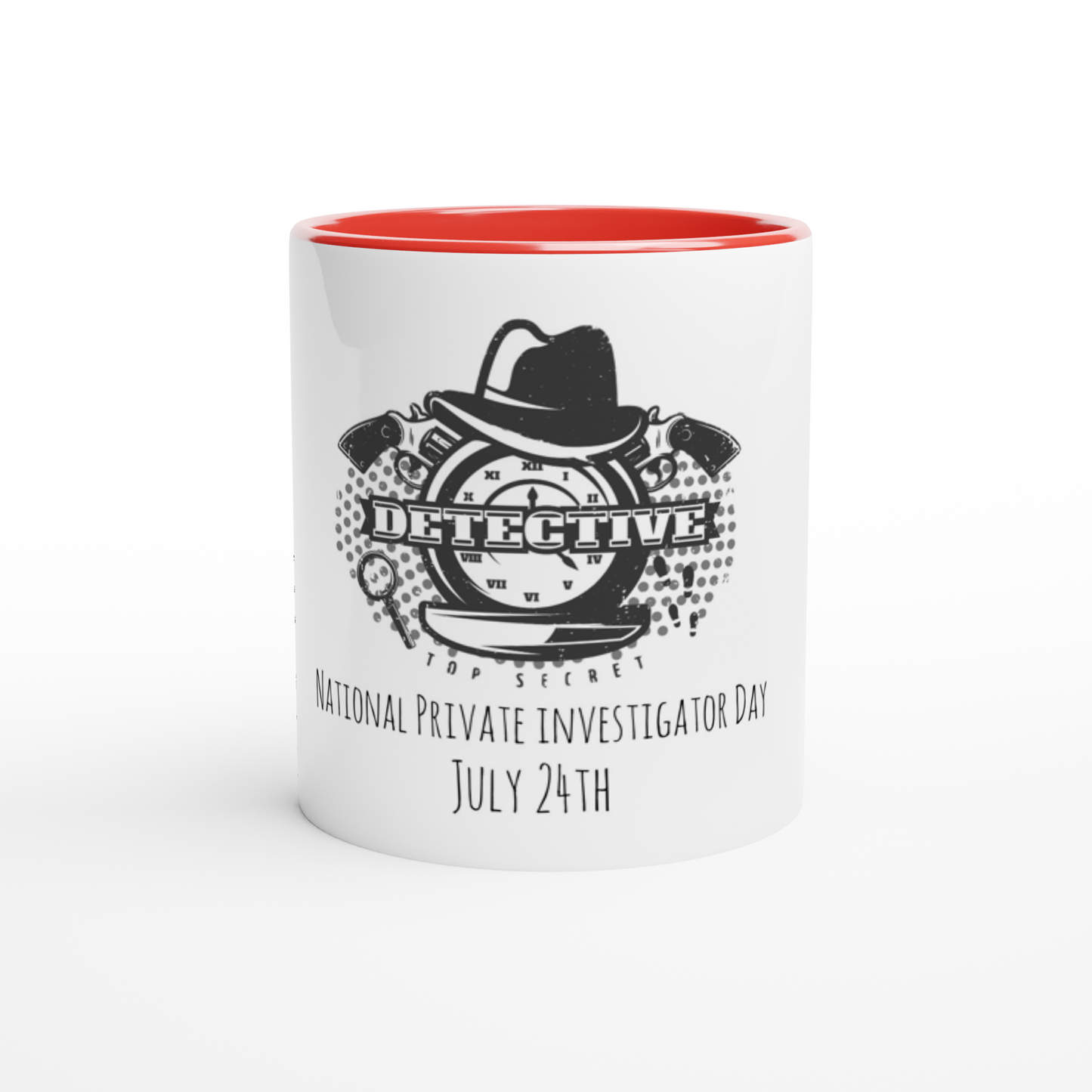 White 11oz Ceramic Mug with Color Inside - National PI Day