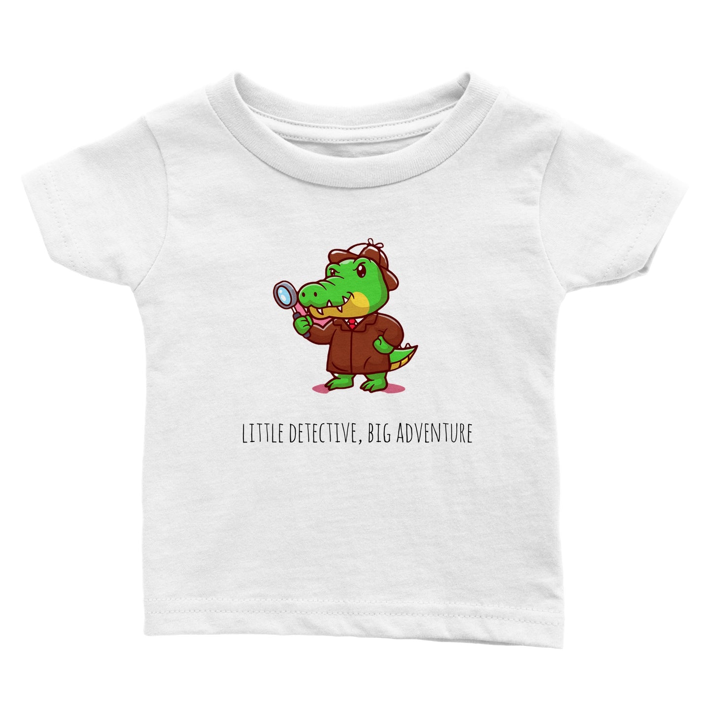 Classic Baby Crewneck T-shirt - Little Detective, Big Adventures