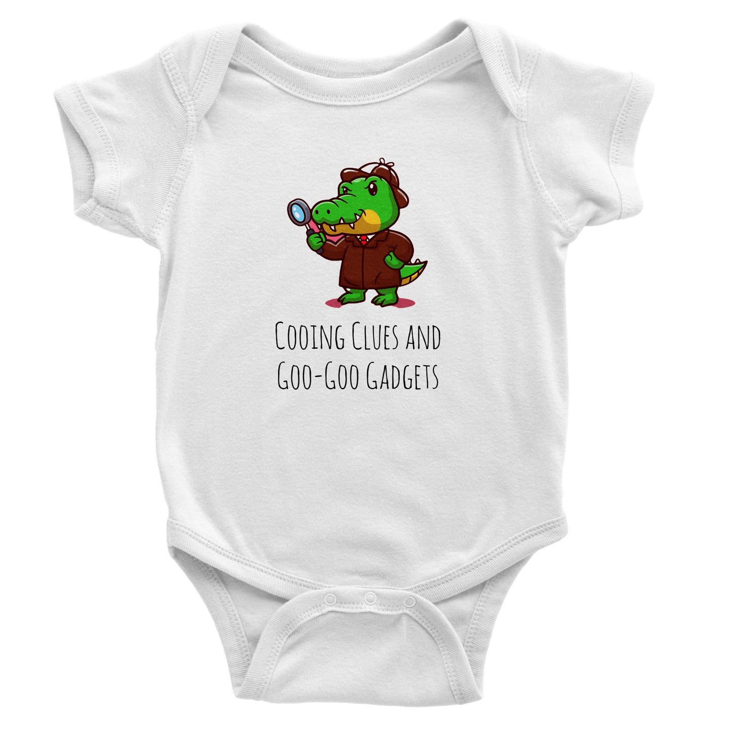Classic Baby Short Sleeve Bodysuit - Cooing Clues And Goo-Goo Gadgets