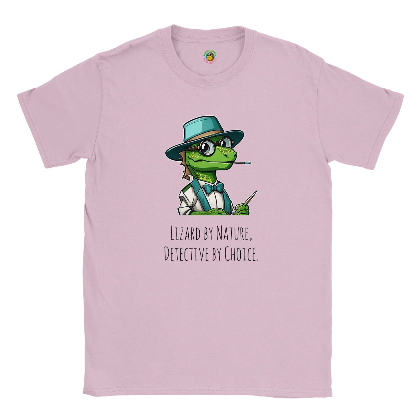 Classic Kids Crewneck T-shirt - Lizard By Nature, Detective By Choice.