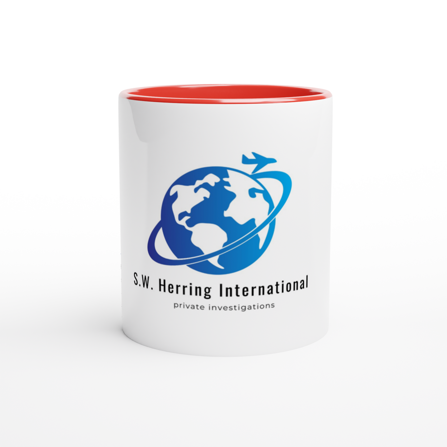 White 11oz Ceramic Mug with Color Inside - S.W. Herring International