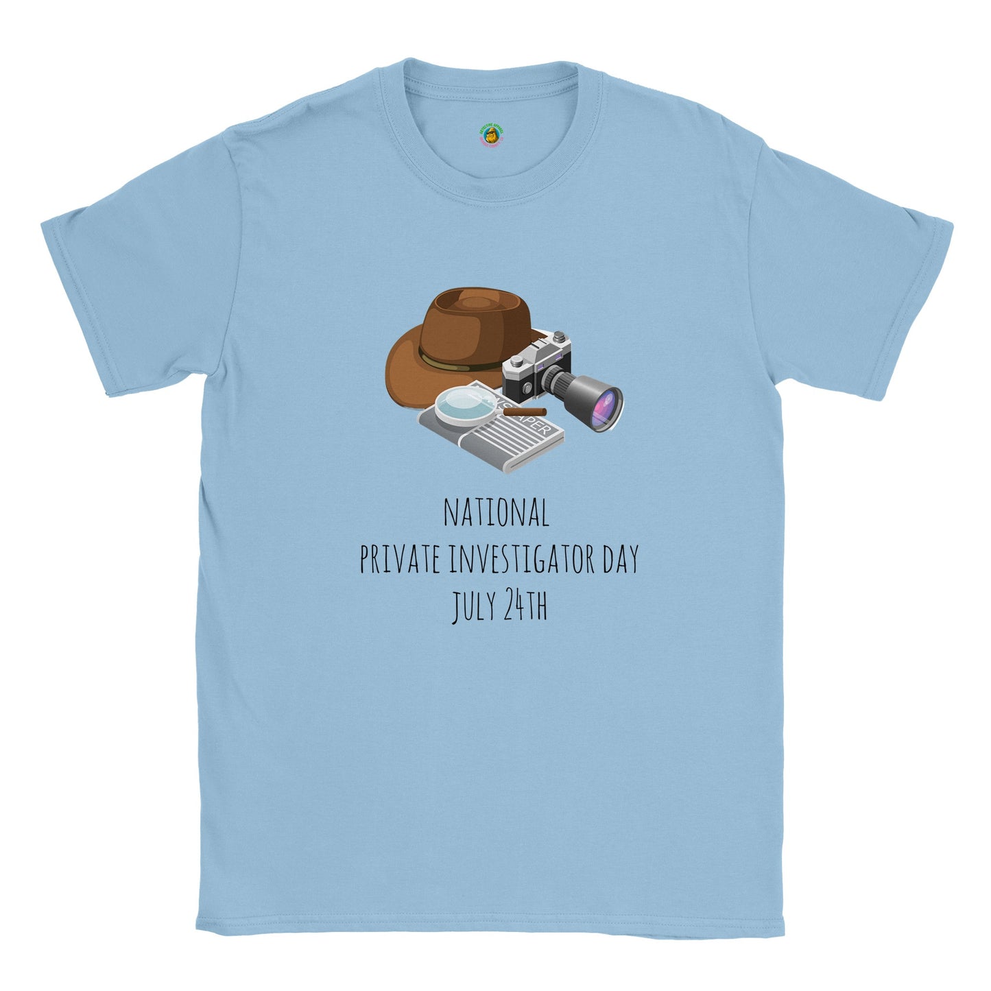 Short-Sleeve Unisex Crewneck T-shirt - Happy National Private Investigator Day July 24th