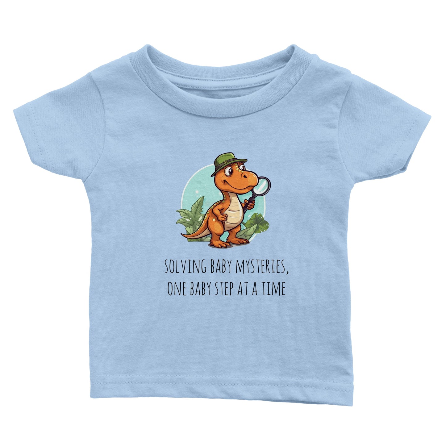 Classic Baby Crewneck T-shirt - Solving Baby Mysteries, One Baby Step At A Time