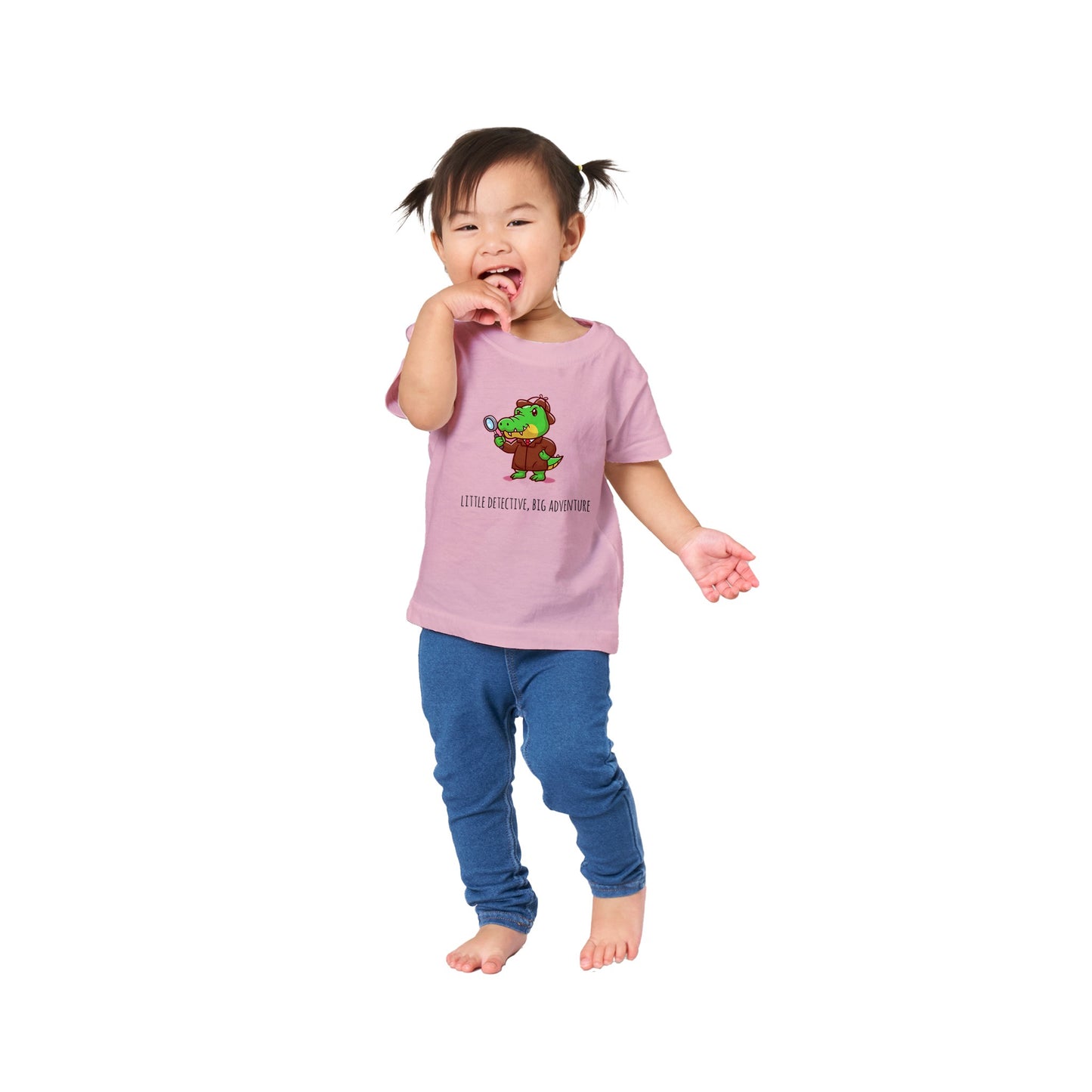 Classic Baby Crewneck T-shirt - Little Detective, Big Adventures