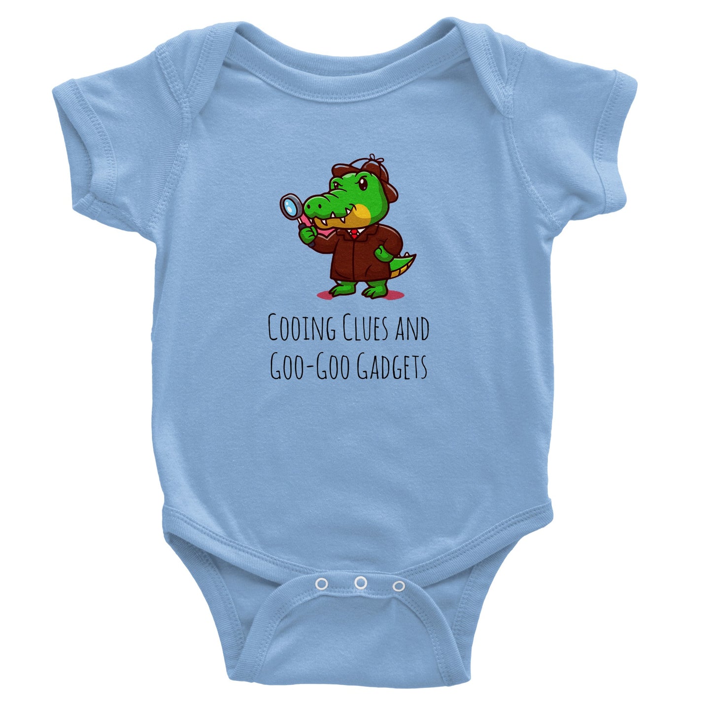 Classic Baby Short Sleeve Bodysuit - Cooing Clues And Goo-Goo Gadgets