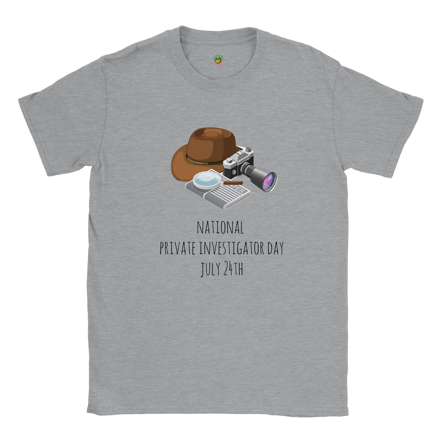 Short-Sleeve Unisex Crewneck T-shirt - Happy National Private Investigator Day July 24th